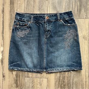 American Eagle Distressed Denim Skirt